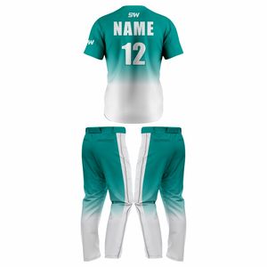 Uniforme de Béisbol Personalizado, Conjunto de Camiseta Sublimada para Equipo con Nombre y Número del Jugador, Fabricante OEM, Uniforme de Béisbol de Poliéster - Product Image 2