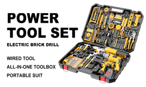 Nouvelle trousse d'outils multifonctionnelle pour la maison, kit d'outils combinés perceuse électrique sans fil mécanique Craftsman, kit d'outils pour le travail du bois - Product Image 5