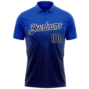 Servicio OEM de Impresión de Camisetas Personalizadas con Forma Cuadrada y Degradado 3D en Azul Marino y Blanco, de Secado Rápido y con Bolsillo - Product Image 6