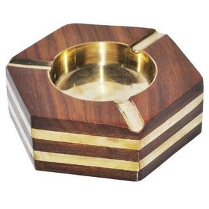 Cendrier en bois de luxe, finition rustique haut de gamme, décoration unique pour fumeurs - Product Image 5