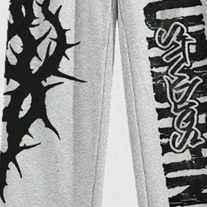 ชุดวอร์มสไตล์คลาสสิค Y2K ลายโครงกระดูกสำหรับผู้ชาย เสื้อฮู้ดดี้ทรงหลวม กางเกงขายาวสไตล์โกธิค ชุดสองชิ้น สตรีทแวร์ แบรนด์ส่วนตัว - Product Image 5