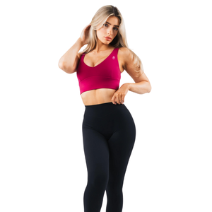 Sujetador Deportivo Seamless con Escote Profundo en V para Mujer, Copas A y B, para Yoga, Gimnasio, Ejercicio, Suave, Elástico, con Soporte, Ropa Deportiva Premium - Product Image 4
