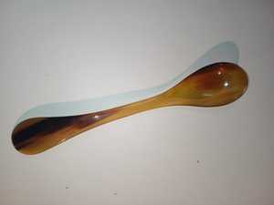 Natural Ox Horn Luxury Disposable Honey <b>Spoons</b> with Long Handle for <b>Coffee</b> Tea Dessert Kitchen Dining PLA - Product Image 5