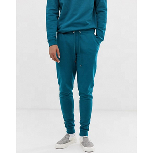 Survêtement en coton uni pour homme, col rond, manches longues, décontracté, avec cordon de serrage et poches latérales, pour l'automne - Product Image 4