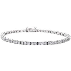 Bracelet tennis unisexe en or jaune 14 carats avec diamants synthétiques taille brillant ronde couleur F, style élégant, plaqué rhodium, idéal pour les fêtes - Product Image 3