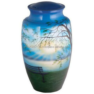 Urna de cenizas humanas de cremación para adultos de aluminio decorativa tradicional para almacenamiento de restos funerarios memoria de homenaje pantalla permanente - Product Image 2