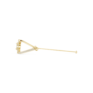 Luxury Yellow Gold Lab Grown Diamond Open Leaf <b>Bangle</b> <b>Bracelet</b> for Women Halo Round Diamond Fine Jewelry - Product Image 5