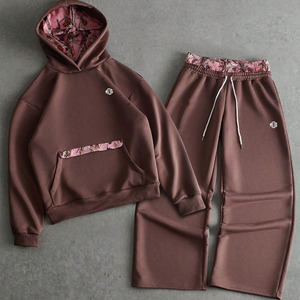 Ensembles de sweats à capuche personnalisés 100 % coton imprimés, doublés polaire camouflage, pour hommes, vente en gros, fournisseur de streetwear à épaules tombantes - Product Image 2