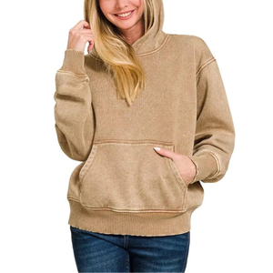 Dernier design de sweat-shirts en molleton de coton pour femmes, effet délavé, tendance, design personnalisé avec impression personnalisée, sweat-shirt pour femmes - Product Image 6