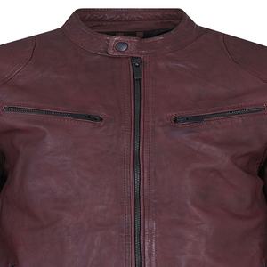 Veste à col zippé élégante pour homme Mode personnalisée 100% cuir véritable Vêtement d'extérieur automne hiver Matériel en toile - Product Image 2