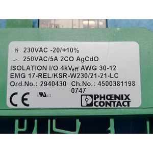ฟินิกซ์ติดต่อ17-REL EMG/KSR-W230/21-21-LC โมดูลรีเลย์2CO 230VAC ใช้เป็นชิ้นส่วนอุปกรณ์เซมิคอนดักเตอร์แบบดั้งเดิม - Product Image 4