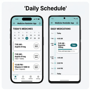 Aplicación de Recordatorio de Medicamentos RoyalCraft – Recordatorio de Pastillas, Rastreador de Medicamentos, Alertas de Salud y Programador de Dosis IOS/Android/Linux/Mac - Product Image 1
