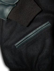 Customized Navy Blue Mens Plain Varsity Casual <b>Jackets</b> <b>White</b> Leather Sleeves Sports Baseball Bomber <b>Jacket</b> Patch - Product Image 6