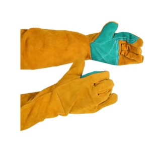 Guantes de Soldadura de Cuero Vacuno de Alta Calidad, Manga Larga, Resistentes al Fuego, Antiestáticos, Multiusos, con Puño de Seguridad Flexible, 11 oz - Product Image 5