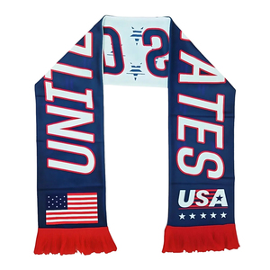 ผ้าพันคอฟุตบอลลายทางดีไซน์เฉพาะสำหรับแฟนคลับทั้งชายและหญิง พร้อมดีไซน์แบบกำหนดเองได้ - Product Image 2