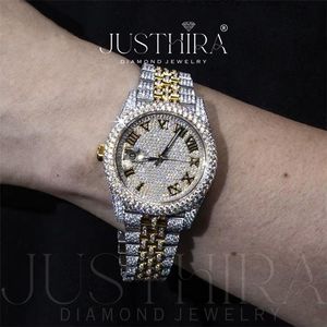 Best Selling Fashion Moissanite Diamond <b>Watch</b> <b>for</b> Couples Matching Luxury Wristwatch Set with Shiny Stones Available <b>For</b> Sale - Product Image 4