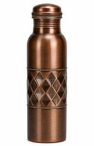 Pure <b>Copper</b> Water <b>Bottle</b> Handmade Ayurvedic <b>Drinking</b> <b>Bottle</b> for Healthy Water Storage and Daily Use - Product Image 6