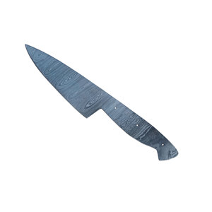 Cuchilla en bruto de acero de Damasco para cuchillos de chef de hoja larga y cuchillos de tallado, para la fabricación de mangos personalizados, venta al por mayor - Product Image 1