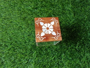 NoorGrain Majestic Candy Box Handcrafted Wood & Shell Inlay <b>Acrylic</b> Sweet Holder for Ramadan 2027, Eid Celebrations & Festive - Product Image 3