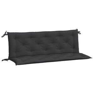 Ensemble de 2 coussins de banc de jardin en tissu Oxford noir 100% polyester pour patio ou cour arrière - Product Image 5