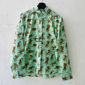 Camisa de algodón con estampado floral para hombre, manga larga, estilo túnica con botones, ideal para fiestas. - Product Image 1