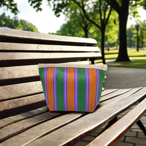 RTS S-Saint B-Barth Striped Zip-Up Clutch Neoprene for <b>Toiletry</b> <b>Bag</b> Unisex Hanging Makeup Cosmetic <b>Bag</b> for Women - Product Image 2