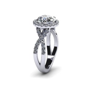 Anillo de Compromiso de Oro Blanco de 14K con Diamante Cultivado en Laboratorio Certificado por IGI GIA de 1.21 Quilates - Product Image 2