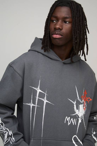 Sudadera con Capucha Extra Grande para Hombre, Gruesa, para Invierno, Nueva, de Alta Calidad, con Logotipo Personalizado, 100% Algodón, Tinte Liso - Product Image 6