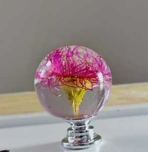 ลูกบิดตู้ไม้ยูคาลิปตัสทำมือรักษ์โลก พร้อมด้ามจับลิ้นชักเรซิ่นประดับดอกไม้จริง - Product Image 3