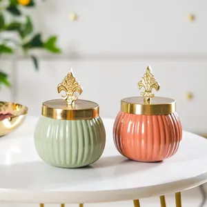 Recipiente Metálico Decorativo de Diseño de Lujo en Oferta, con Diseño Impreso, para Almacenamiento en el Hogar y la Cocina, para Exportación - Product Image 5