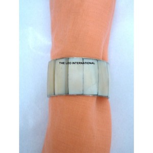 Anneau de serviette en aluminium argenté, décoration de fête de mariage, vaisselle, anneau de serviette de haute qualité, artisanat naturel - Product Image 2