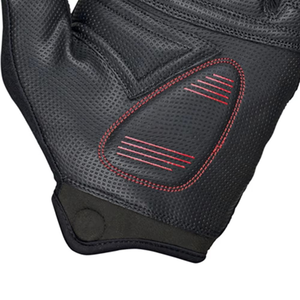 Half Finger Breathable Genuine Leather Gloves Black White Canvas Palm Protection Sport Cycling Fitness <b>Workout</b> - Product Image 6