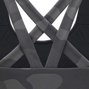 Vêtements de sport personnalisés, vêtements de yoga, soutien-gorge de sport pour femmes, haut de gamme, design camouflage, sublimation, spandex, nylon, soutien-gorge pour femmes - Product Image 6