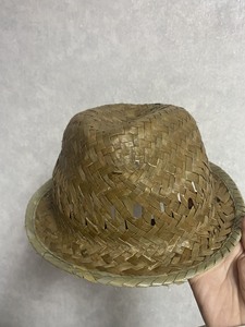 Vietnam natural Straw Bucket <b>Hat</b> With Red <b>Band</b> And Skull Embroidery Patch For Adults Unisex Summer Outdoor Wear - Product Image 2