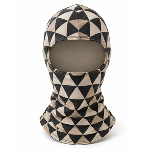 Cagoule de ski à imprimé géométrique triangulaire très demandée, motif abstrait noir et crème, couvre-visage intégral, pour l'hiver - Product Image 2