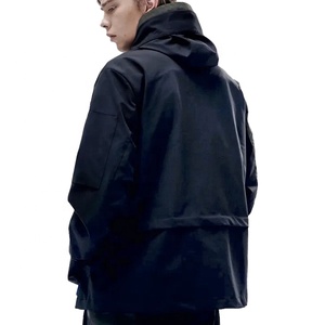 เสื้อแจ็คเก็ตวินด์เบรกเกอร์แบบมีฮู้ด สไตล์สตรีทแวร์ Y2K ทรงไม่สมมาตร มีกระเป๋าหลายช่อง สำหรับฤดูหนาว ขายส่ง รับทำโลโก้ เสื้อโค้ทวินเทจ - Product Image 5