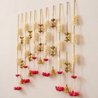 Guirlande murale Art Déco en toile florale, toran fait main, latkan pour porte, décoration de mariage, Diwali, décoration intérieure