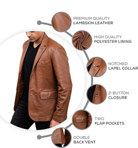 Create Budget Friendly High Quality Men <b>Leather</b> <b>Jackets</b> Featuring Fashionable Long Sleeves in Stylish Designs for All Occasions - Product Image 5