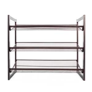 Zapatero de 3 niveles con superficie inclinada y acabado cromado - Product Image 1