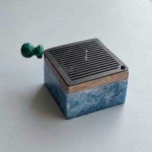 Portable <b>Reed</b> <b>Diffuser</b> Box with Cypress Wood Grain Aromatherapy Holder Desktop Air Freshener <b>for</b> Home Hotel Bar - Product Image 3
