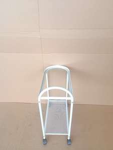 Minimalist Double Tier Metal <b>Storage</b> Cart with Wheels <b>for</b> Living Room Tableware KTS-230512-09 - Product Image 5