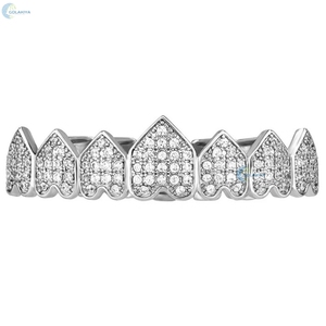 กริลล์เพชร VVS Lab Grown รูปหัวใจประดับเพชรเต็มตัว ทองคำแท้ 10K สีเหลืองทอง เครื่องประดับฮิปฮอป ผ่านการทดสอบเพชร - Product Image 4