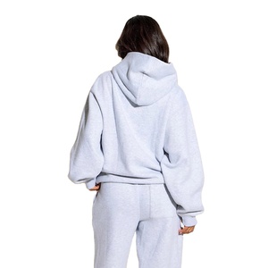 À la mode femmes sweat à capuche uni pull surdimensionné polaire sweat hiver tenue décontracté OEM ODM logo personnalisé usine de vêtements - Product Image 5