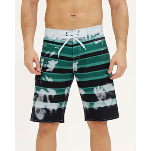 Nouveau design 2026 – Short de bain homme en tissu peigné imprimé, décontracté, sportif, coupe quart, style urbain, longueur genou, imperméable et séchage rapide - Product Image 1
