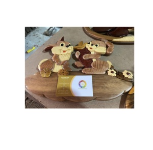 Placa de puerta de madera hecha a mano de Vietnam a granel para niños | Arte de pared de madera con nombre intarsia Placas de identificación de intarsia de madera hechas a mano - Product Image 4