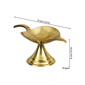Lámpara de aceite tradicional hecha a mano con hoja de betel, estilo Paan Leaf Deepam Diya, para decoración del hogar, templo, Pooja, festivales y regalos. - Product Image 2