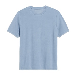 T-shirt à manches courtes en tricot pour homme, col rond, 100% coton, respirant, coupe classique - Product Image 4