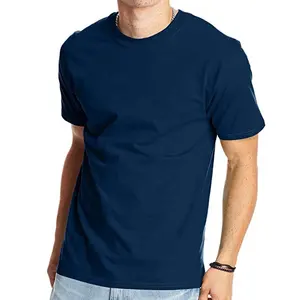 Navy blue kaus gaya bella kanvas untuk pria, t-shirt 3001 pakaian pria lengan pendek adem