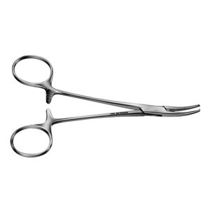 Fórceps de acero inoxidable de primera calidad Instrumento quirúrgico curvo de 5,5 pulgadas Diseño ergonómico para instrumentos médicos de microcirugía - Product Image 3