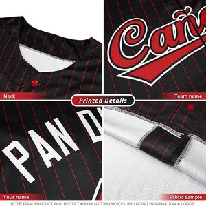 Maillot de baseball personnalisé pour homme, chemise boutonnée, nom, numéro et logo personnalisés, uniforme sportif sur mesure - Product Image 5
